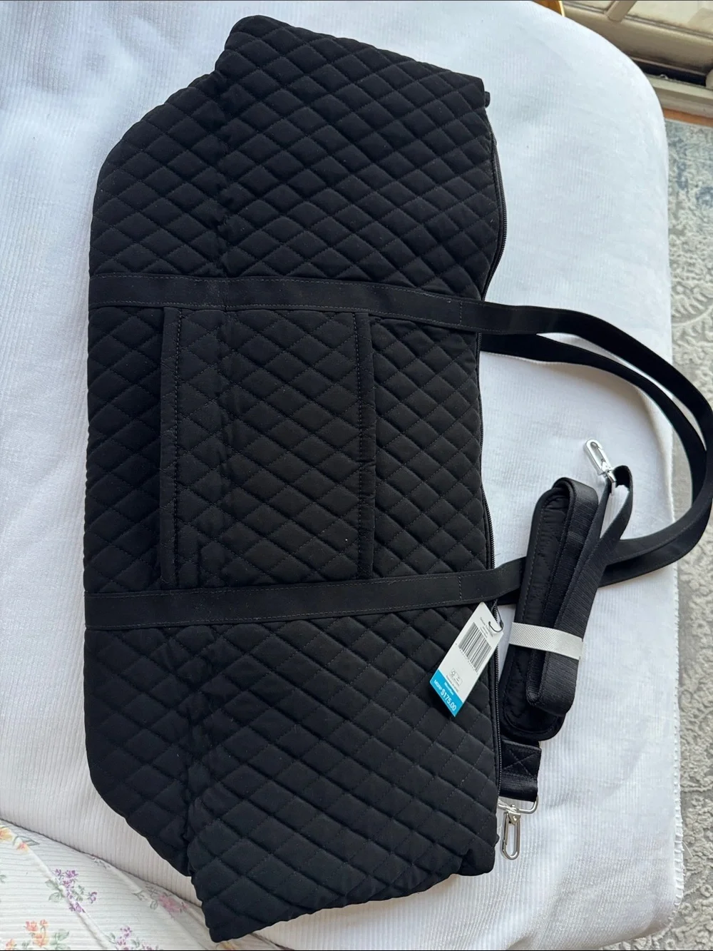 Vera Bradley Black Quilted Duffel Tote